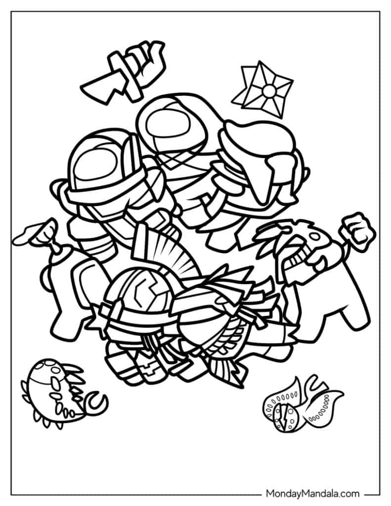 65 among us coloring pages (free pdf printables)
